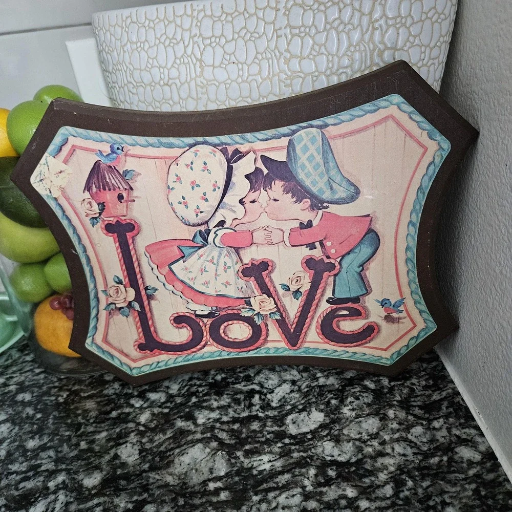 1970's Love‎ wooden wall hanging